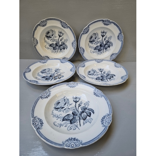 175 - 3 Victorian Meat Plates & 5 Ridgway Soup Plates