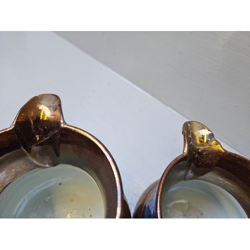 178 - 3 Copper Lustre Jugs (A/F)