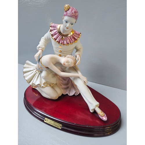 205 - Italian Poirot & Dancer Figurine On Base (A/F)