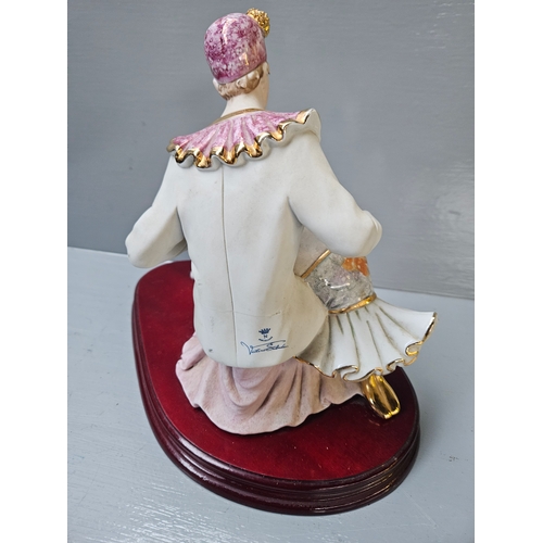 205 - Italian Poirot & Dancer Figurine On Base (A/F)