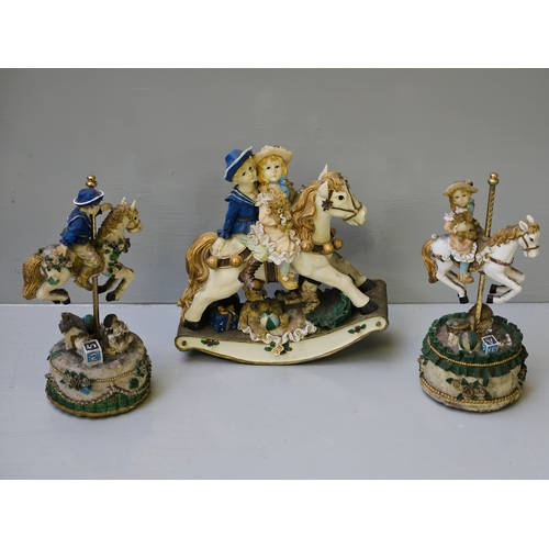 216 - 3 Regency Fine Arts Musical Figurines & 2 Others