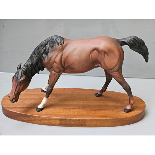 223 - Beswick Spirit Of Nature Horse On Wood Base & Beswick Spirit Of Love On Wood Base