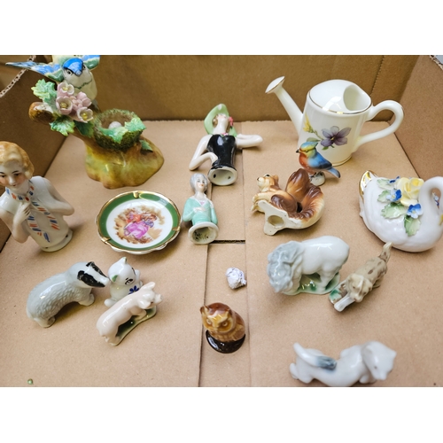 233 - Box Including Assorted Border Fine Arts, Beswick, Woodlands Collection & Other Bird & Animal Figures... 