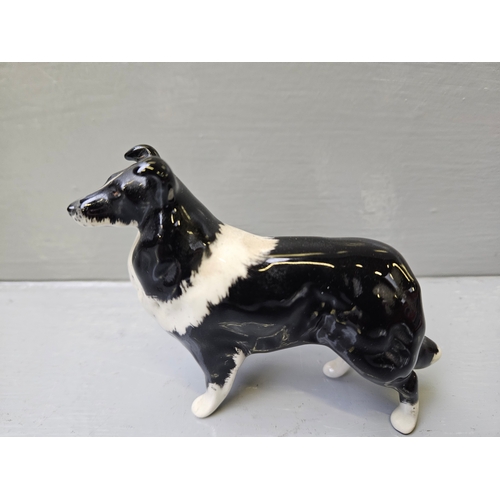 248 - 2 Beswick Fox Figures, 2 Beswick Foals, & Beswick Black & White Small Sheepdog