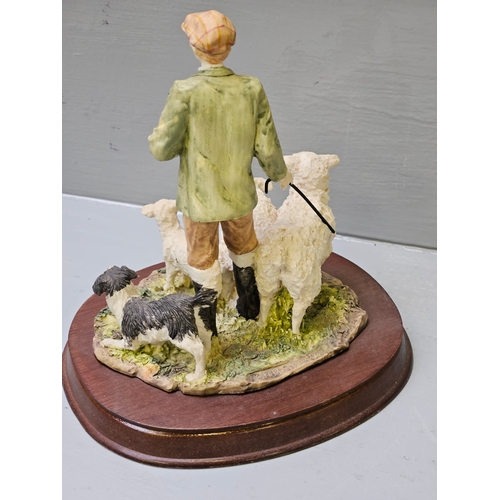 257 - Border Fine Arts TLC A1453 On Wood Base & Leonardo The Shepherd On Wood Base