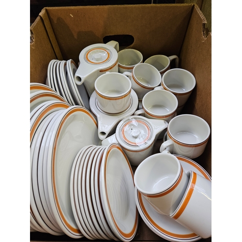 291 - 58 Pc Royal Doulton Hotel Ware Dunn Bennett Tableware Set