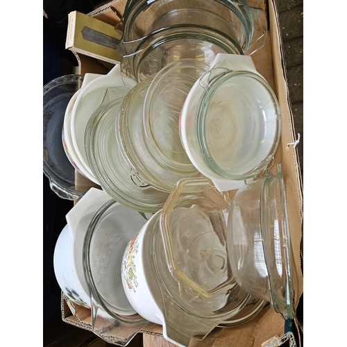 294A - Box Of Pyrex Dishes, Casserole Dishes Etc