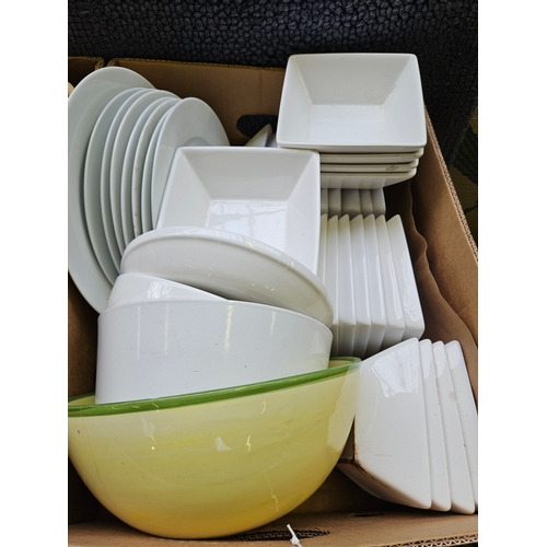 300 - Box Of Square Dishes, Bowls Etc