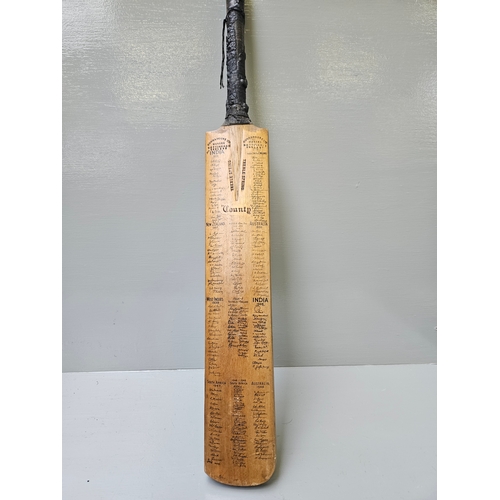 575 - Signed Cricket Bat By Various National Teams