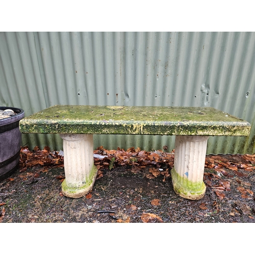 1125 - Ware Stone Garden Bench H43cm W96cm