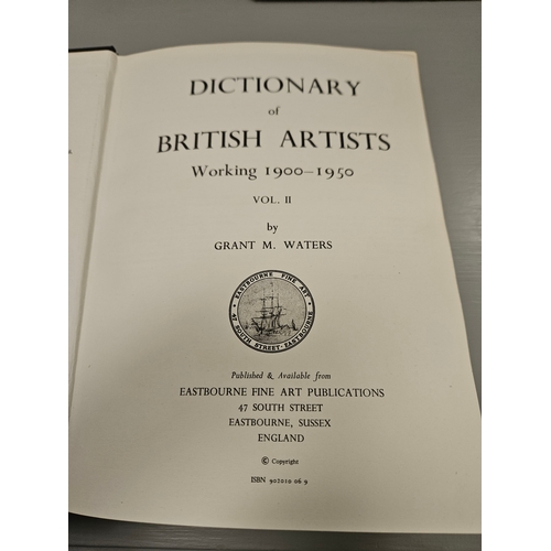 1 - 4 Volumes - Art Reference Books Including Dictionary Of British Artists By Grant M Waters Etc