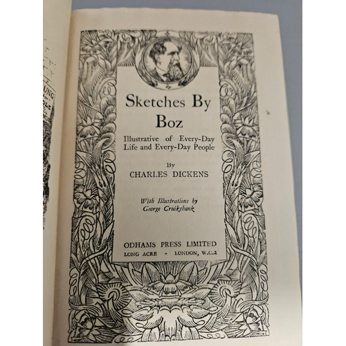 23 - 3 Volumes Charles Dickens - David Copperfield, Sketches By Boz Hard Times, The Old Curiosity Shop