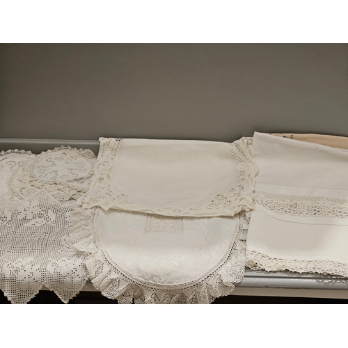 32 - Quantity Of Lace Cloths, Table Mats Etc