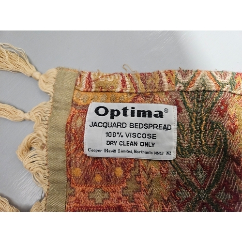 51 - Optima Jacquard Rustic Coloured Bedspread L260cm W220cm