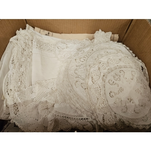 32 - Quantity Of Lace Cloths, Table Mats Etc