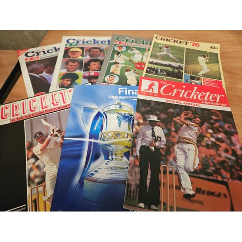 29 - Box Of Cricket Magazines & Pamphlets Etc