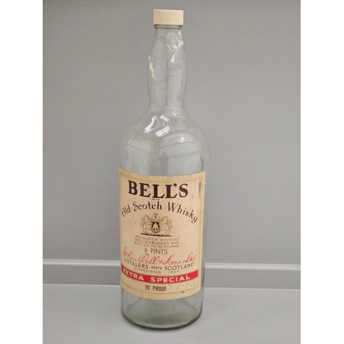 64 - Large Bell's Scotch Whisky Bottle 8 Pints (No Contents) H52cm