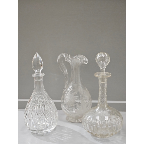 94 - 5 Cut Glass Decanters & Water Jug