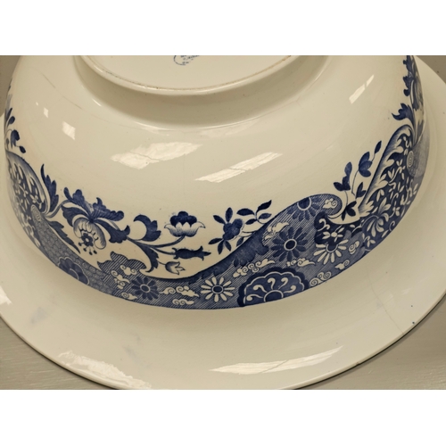 144 - Spode Blue & White Toilet Jug & Bowl