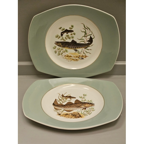 153 - 6 Assorted Fish Patterned Plates