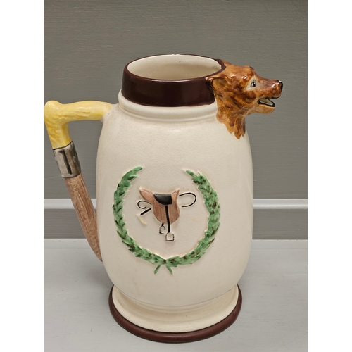 180 - Royal Alma Hunting Raised Pattern Jug H24cm