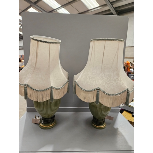 209 - 2 Endon Lamps & Shades H26cm H30cm