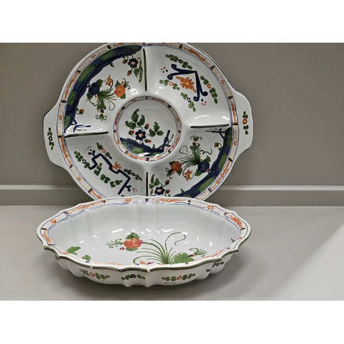 211 - A Collection Of Positano, Italy Dinnerware - Serving Dish, Hors D'oeuvres Dish, Plates, Jugs