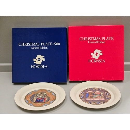 212 - 9 Hornsea Assorted Limited Edition Christmas Plates