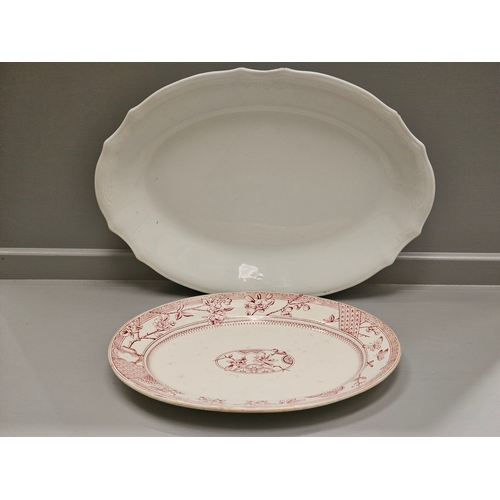 215 - Victorian Ironstone Meat Plate & 2 Others