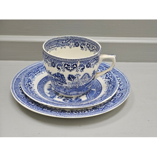 224 - 2 Part Tea Sets - Royal Grafton & Willow Pattern