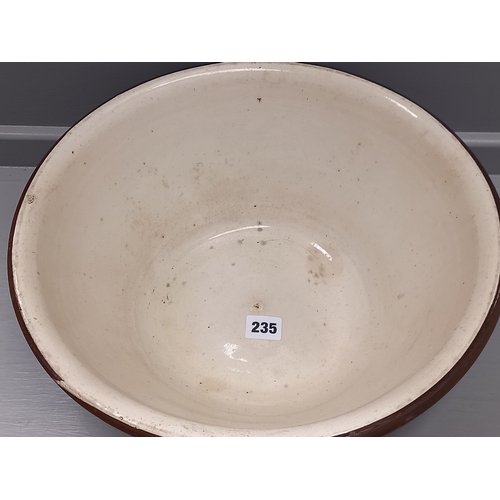 235 - Creamware Bowl H14cm W37cm