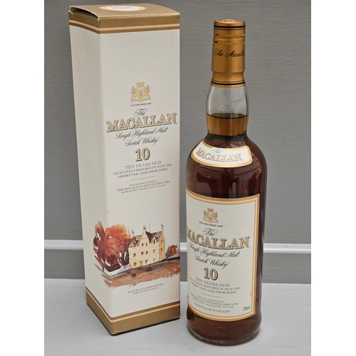 289 - 700 Ml Bottle Of The Macallan Single Highland Malt Scotch Whisky 10 Years Old Matured In Selected Sh... 