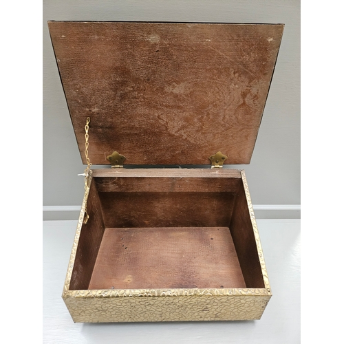 298 - Brass Slipper Box H22cm W38cm