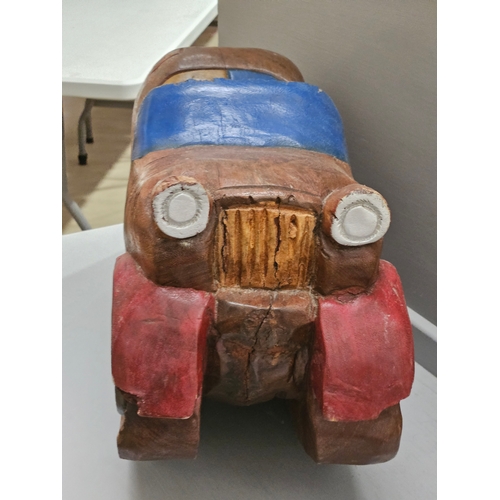 354 - Child's Wooden Rocking Car H32cm