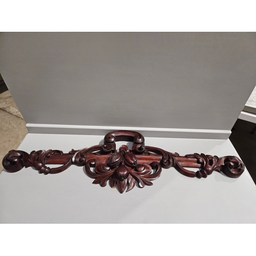 380 - Mahogany Carved Finial W86cm