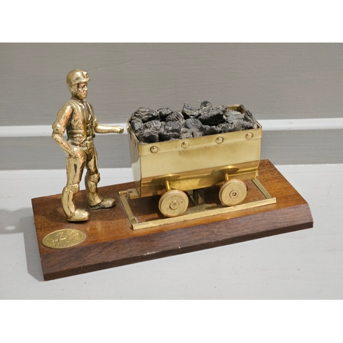 393 - Brass Miner's Desk Piece