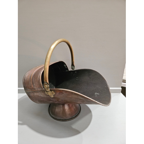 407 - Copper & Brass Coal Helmet