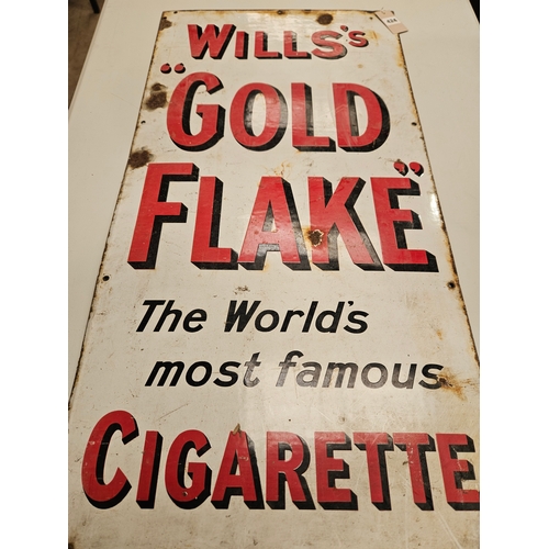 424 - Wills's 'Gold Flake' The World's Most Famous Cigarette Advertising Sign H92cm W46cm