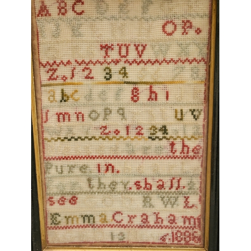 440 - Early Sampler In Frame (1886)