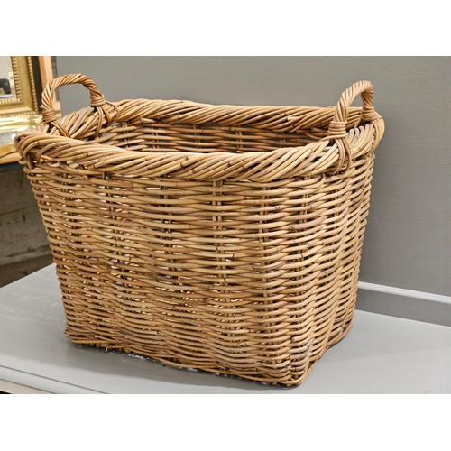 444 - Wicker Log Basket H39cm