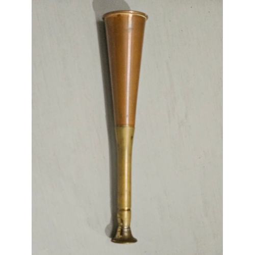 463 - Brass & Copper Hunting Horn H21cm