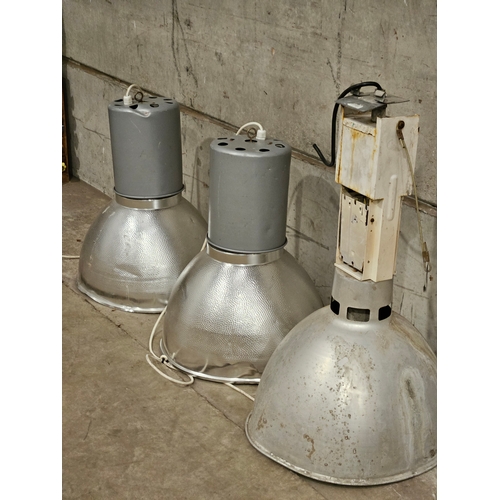 944 - 3 Large Assorted Industrial/Poultry Lights