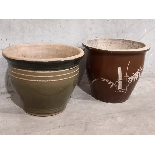 956 - 2 Glazed Planters