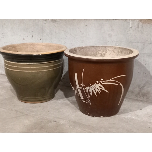 956 - 2 Glazed Planters