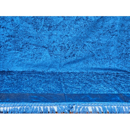 1 - Blue Chenille Tablecloth 197cm x 197cm (A/F)