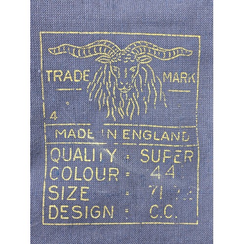 1 - Blue Chenille Tablecloth 197cm x 197cm (A/F)