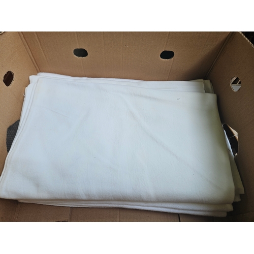 32 - Box Including White Bed Linen Etc