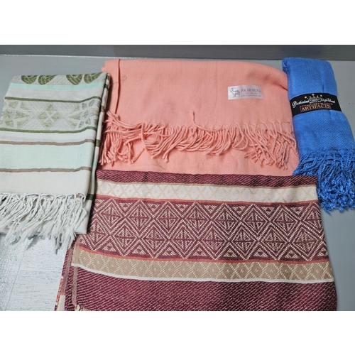 34 - Quantity Of Silk Scarves, Pashmina Shawls, Silk Ties Etc