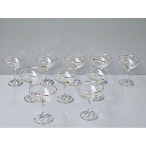 55 - 10 Babycham Glasses