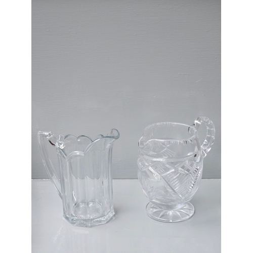 60 - Assorted Cut Glass Vases, Jugs Etc